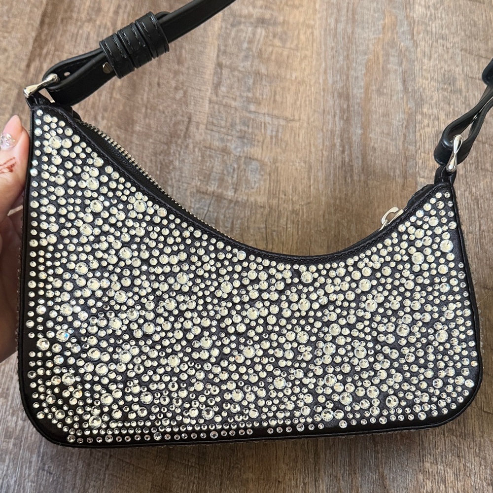 Aupen Vintage Miracle Ice Crystal-Embellished Shoulder Bag - Picture 3 of 5